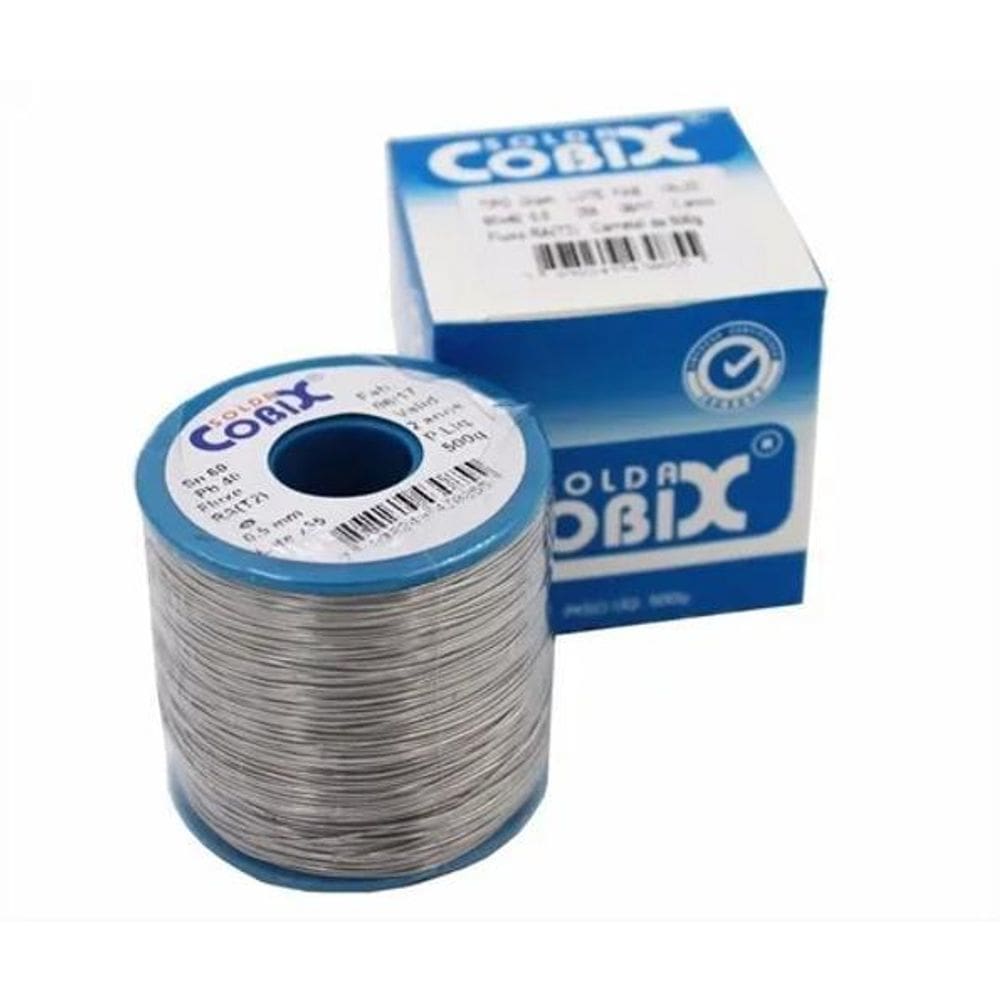 10X Solda Estanho 60X40 1.5Mm Com Fluxo Ra  T2  Rolo 500G -
