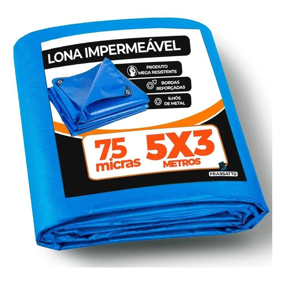 10X Lona Plástica 70Gsm 5X3 Metros Para Camping Toldos Telh
