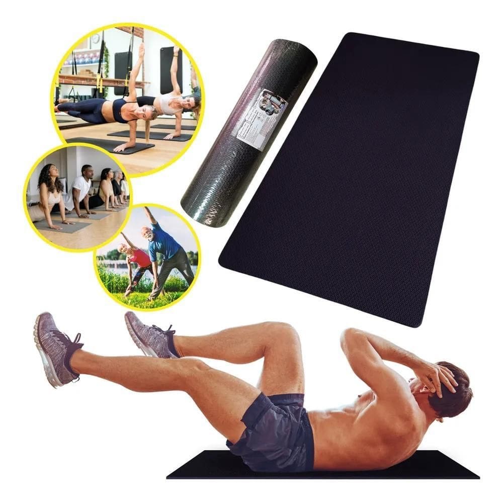 10X Colchonete Eva Tapete Yoga Academia Fitness Exercícios