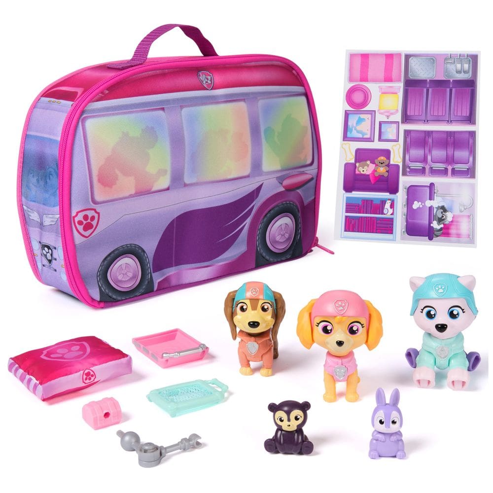 Conjunto de brinquedos Paw Patrol Skye`s World Pupcation Rescue com trailer