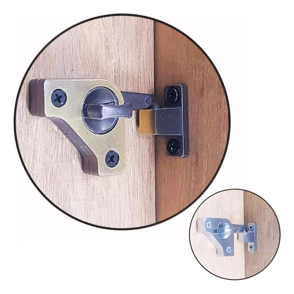 10X Trinco Inteligente Reversivel Porta Correr Abrir Madeir