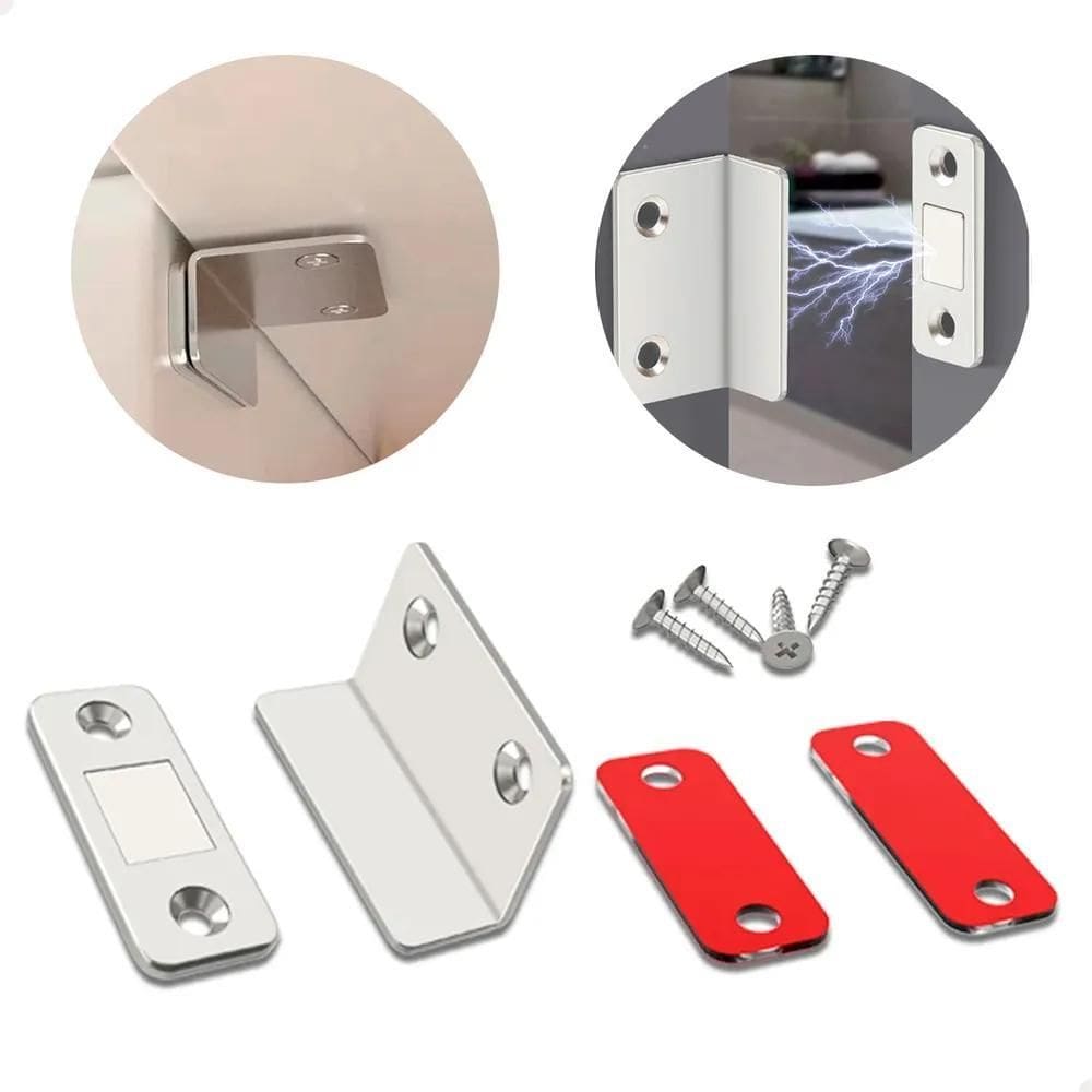 10X Kit 4 Fecho Magnético Armário Porta De Correr Imã Neodí