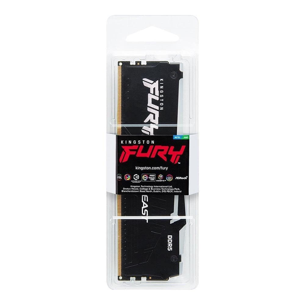 Memória de desktop Kingston Fury Beast RGB 16GB 5200MT/s DDR5