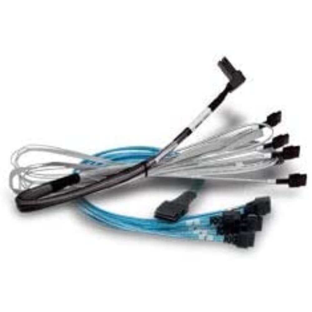 Cabo mini-SAS HD Broadcom 1m 12 pinos 64Gb/s preto