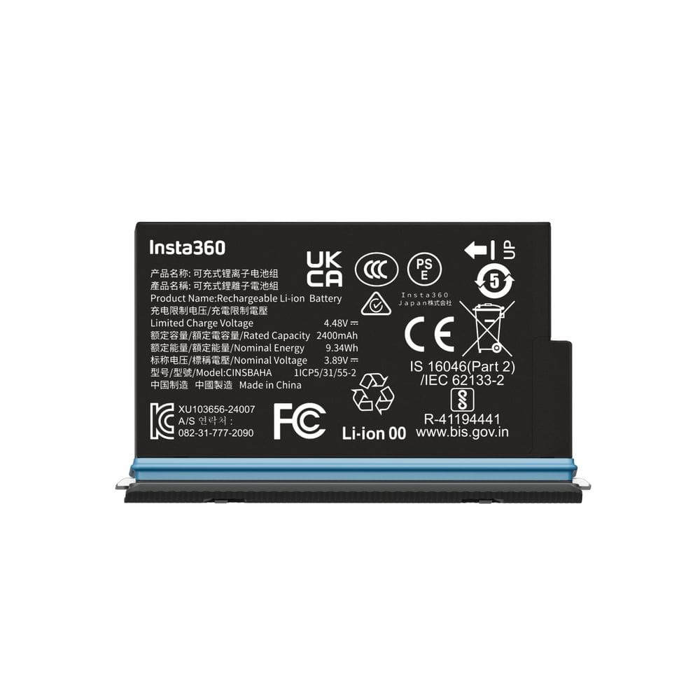 Bateria Insta360 X5 2400mAh resistente ao frio