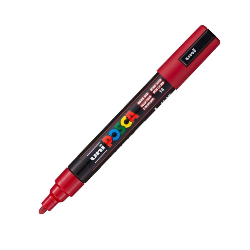 Caneta Posca PC-5M - Vermelho Escuro - Uni-Ball