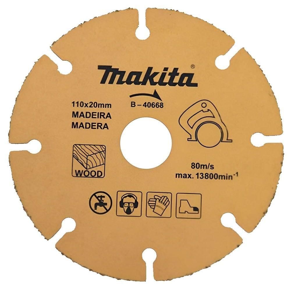 Disco De Serra Tungstênio Para Madeira 110mm - B-40668 - Makita Disco Tungstenio P-madeira 110mm Makita B-40668