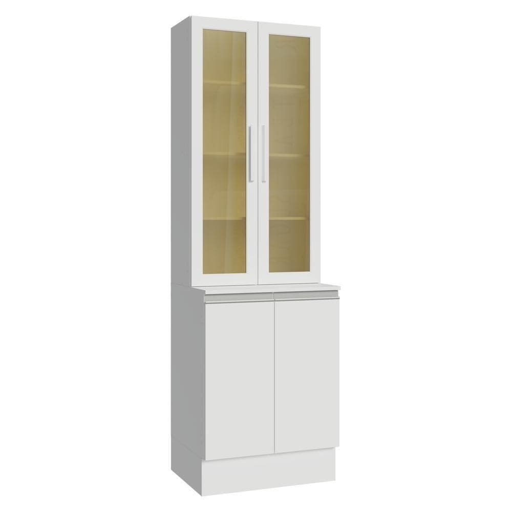 Kit Balcão + Cristaleira 60 Cm Smart Madesa Branco