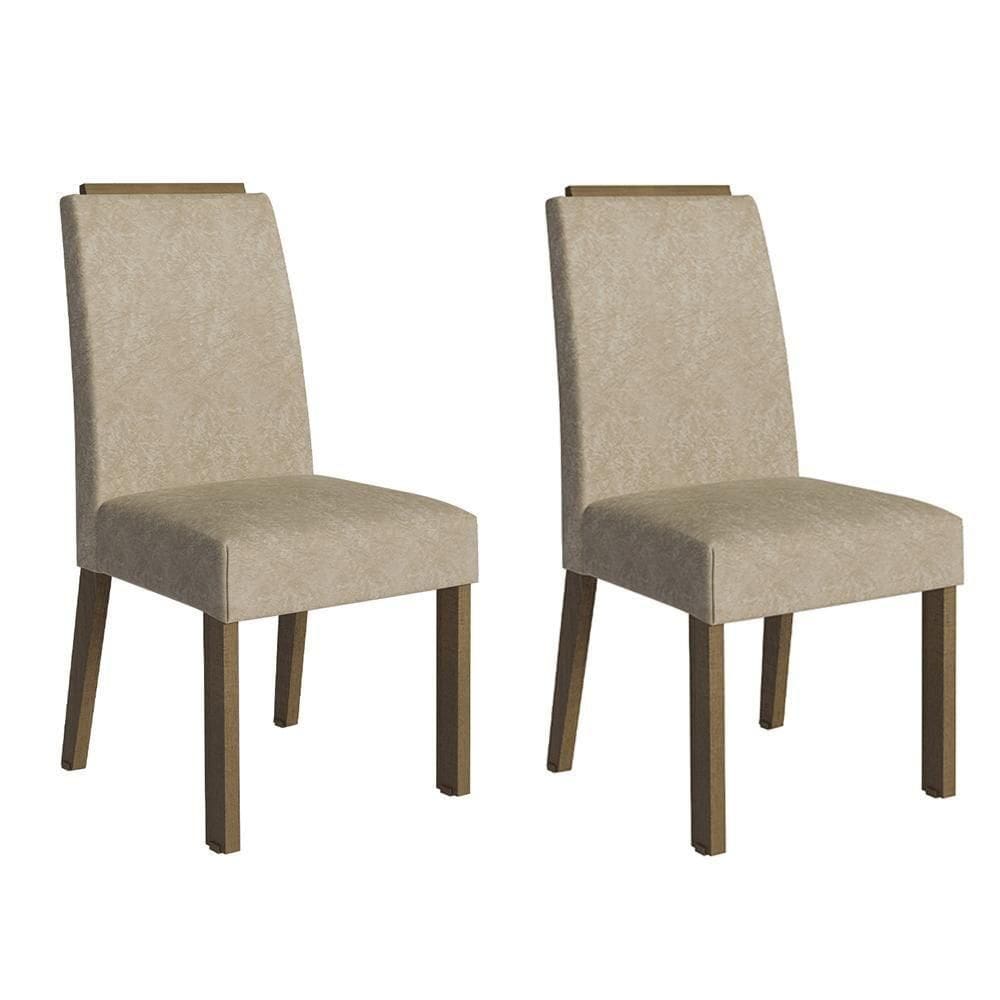 Kit 2 Cadeiras De Jantar 4255 Com Espaldar Rustic-imperial Madesa