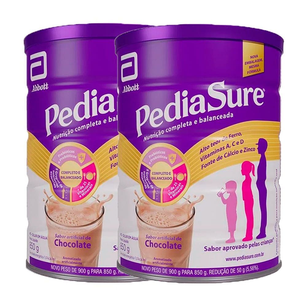 Kit 2 PediaSure Chocolate 850g