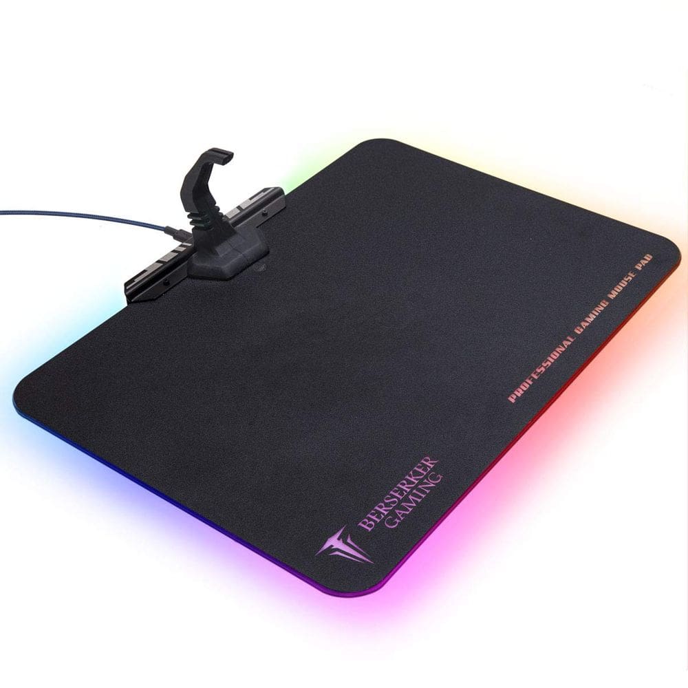 Mouse pad LED Syba RGB para jogos 35x25x1 cm 7 modos de luz