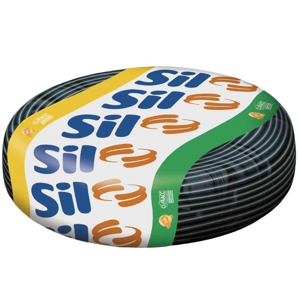 Cabo Flexsil De Cobre 25mm 750 Volts Preto Com 100 Metros - 3.023 Pt - Sil Cabo Flexivel Preto 750v 25,00mm 100m Sil