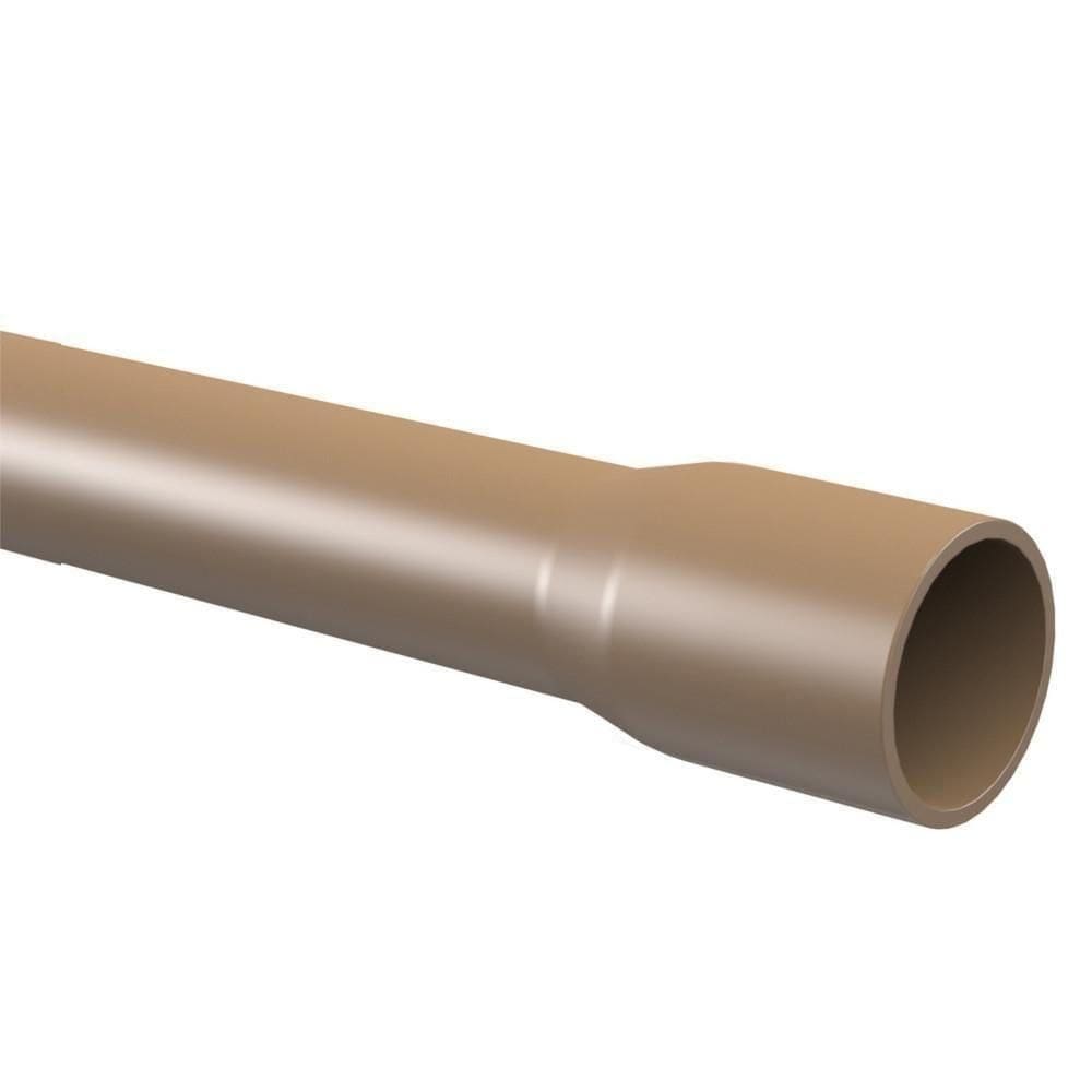 Tubo De Pvc Marrom Soldável Marrom 1.1-2”” 50mm 6 Metros - 10.12.050.0 - Tigre Tubo Soldavel 50mmx6m Marrom