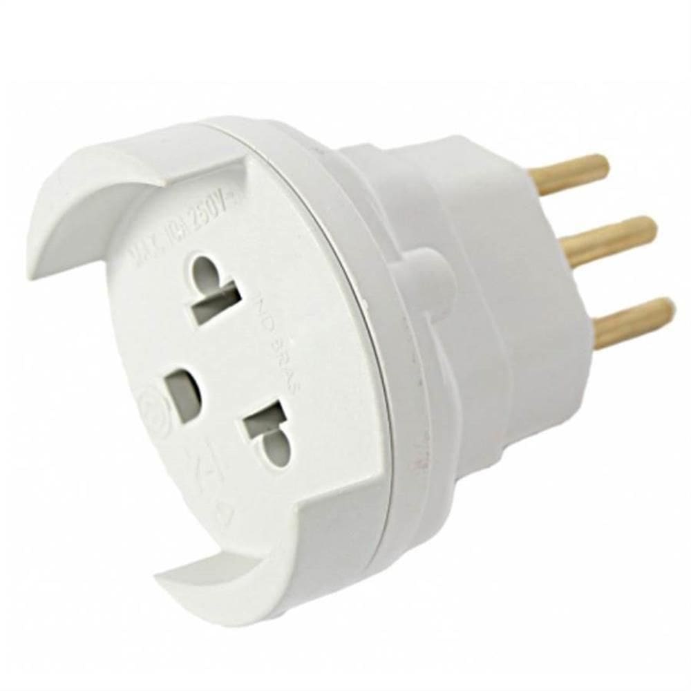 Adaptador Para Tomada Bipolar 2p+t 10a 250 Volts - 2161 - Fame Adaptador P-tom.2p+t 10a 2161 Fame 2161.