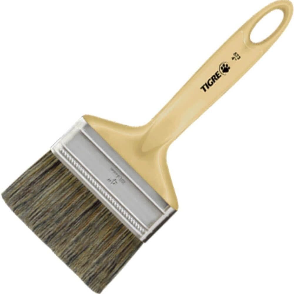 Trincha Dupla Cerda Com Filamento Gris De 4? 573 - 60573016 - Pincéis Tigre Trincha 4” 573 - 60573016 - Pincéis Tigre