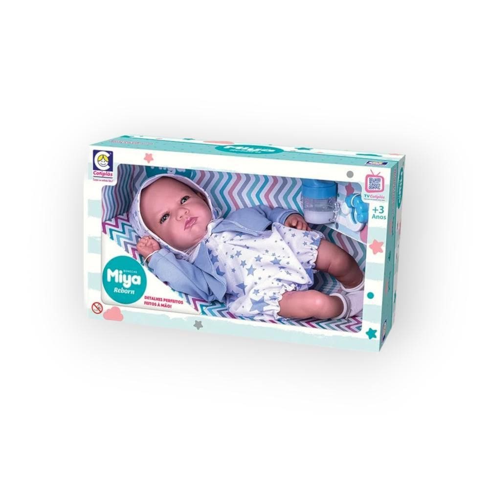 Boneca Miya Reborn Menino - Cotiplas