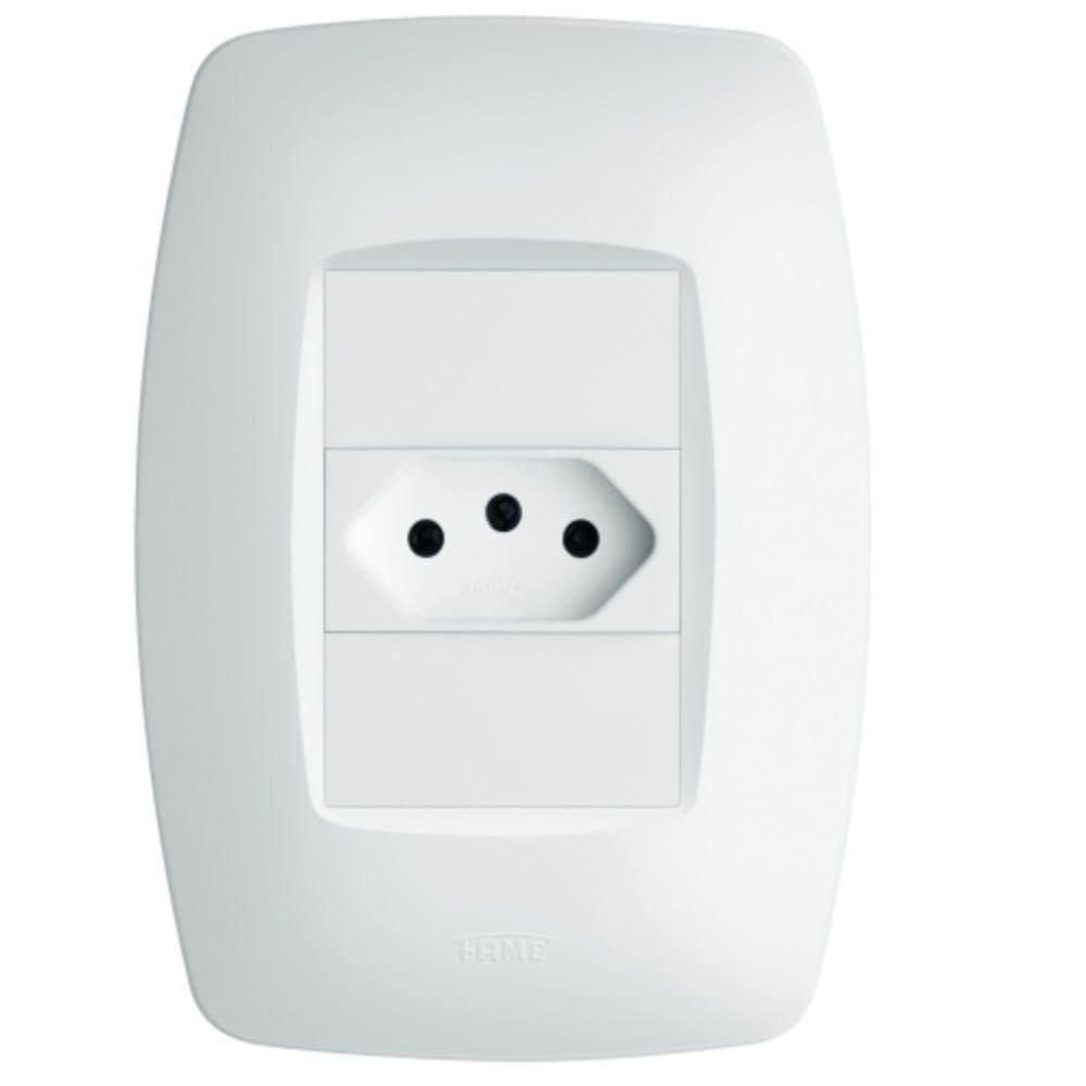 Conjunto Tomada 2p+t 10a 250 Volts Elegance - 2257 - Fame Tomada 10a C- Placa Elegance 2257 Fame 092.2257.4