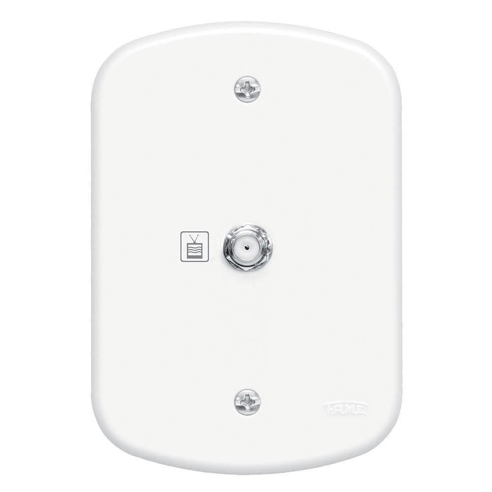 Conjunto Tomada Para Antena De Tv Para Cabo Coaxial De 75 Ohms Blanc - 0144 - Fame Conj.tom.antena Tv C-p Sb 0144 Fame