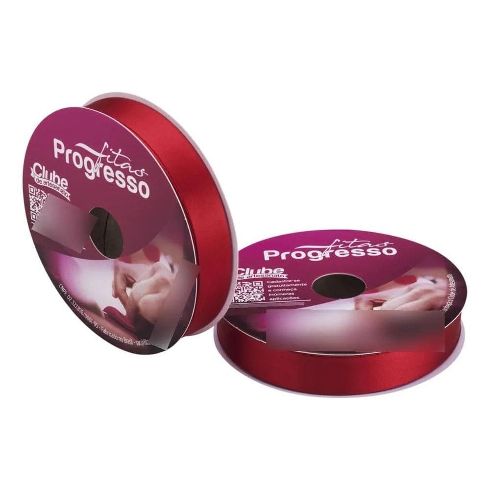 10X Fita Cetim Nº5 22 Mm Rolo Com 50 Metros Progresso