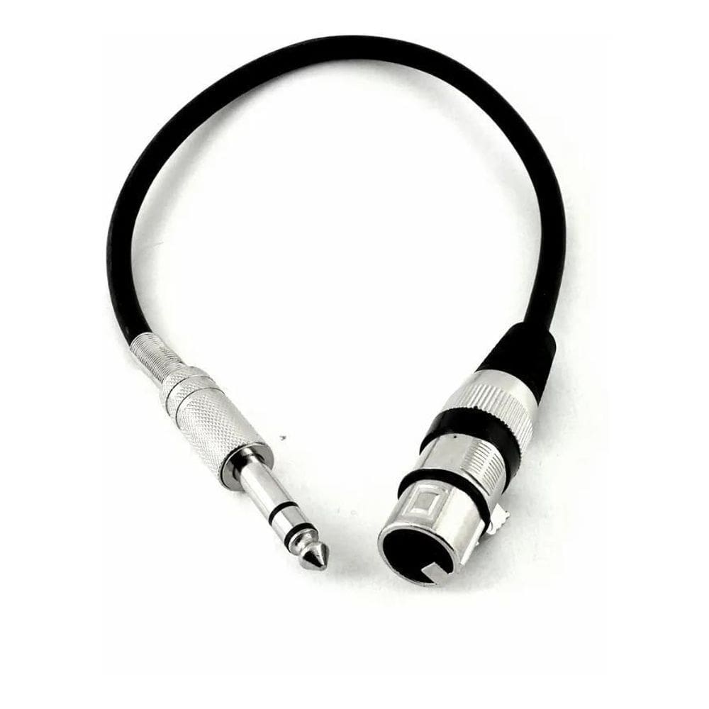 10X Adaptador Xlr Fêmea X P10 Stereo 20 Cm