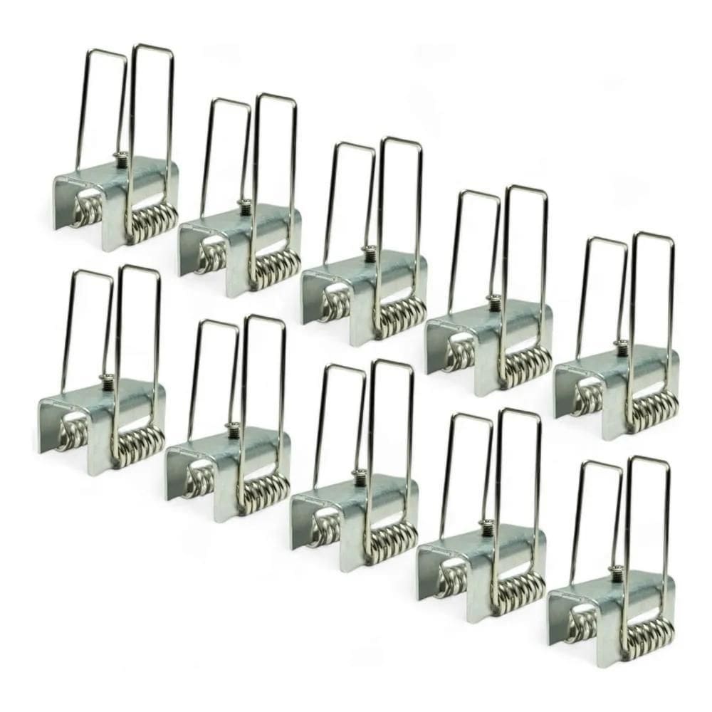 10X Presilhas Garra Gafanhoto Perfil De Led Embutir Kit 10
