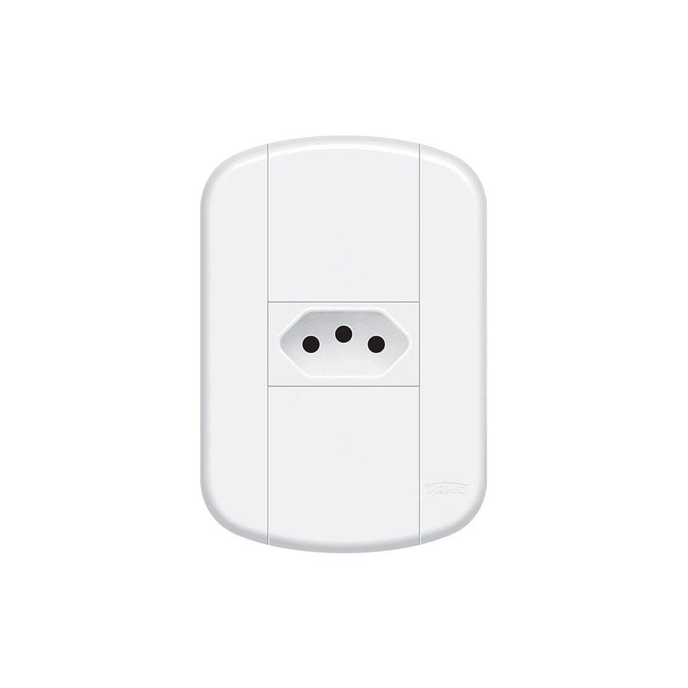 Tomada Fame Blanc+ 2P+T 20A com Placa 4x2 Branca