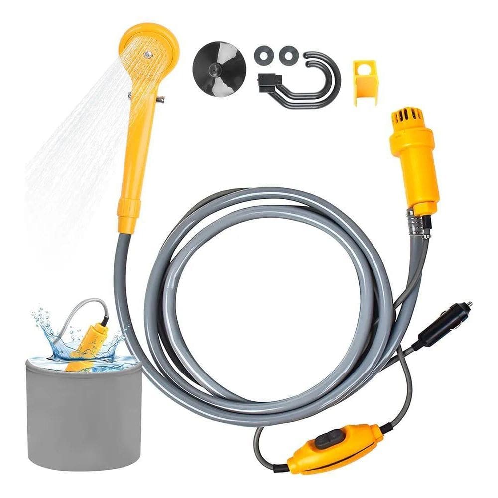 10X Chuveiro Portatil Camping 12V Para Acampamento E Viagen