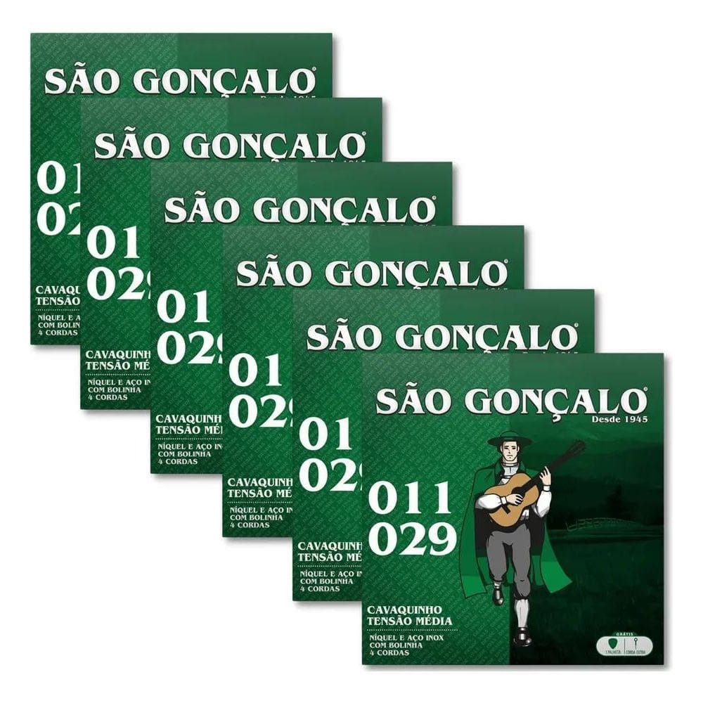 10X Kit 6 Encordoamento São Gonçalo Cavaco Com Bolinha Iz13