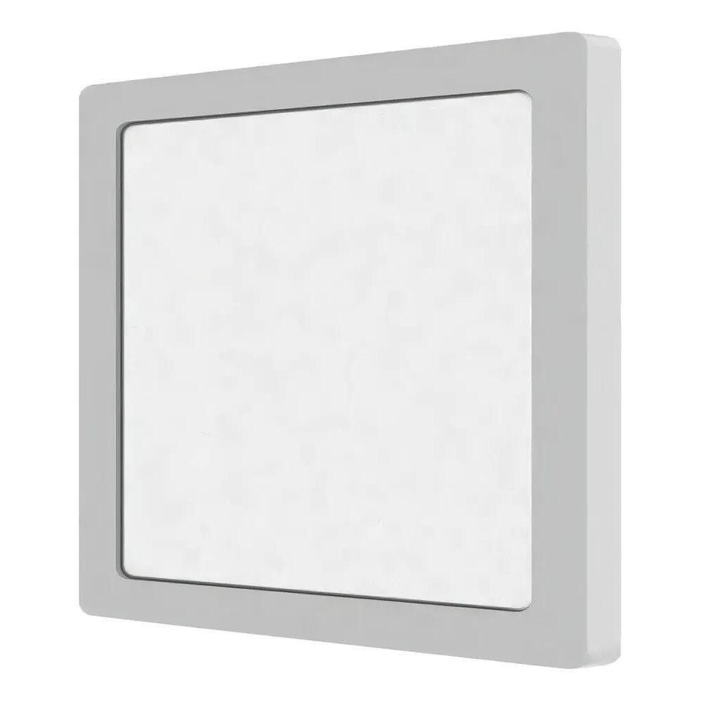 10X Plafon Painel Sobrepor Led 20X20 Branco Quente 18W