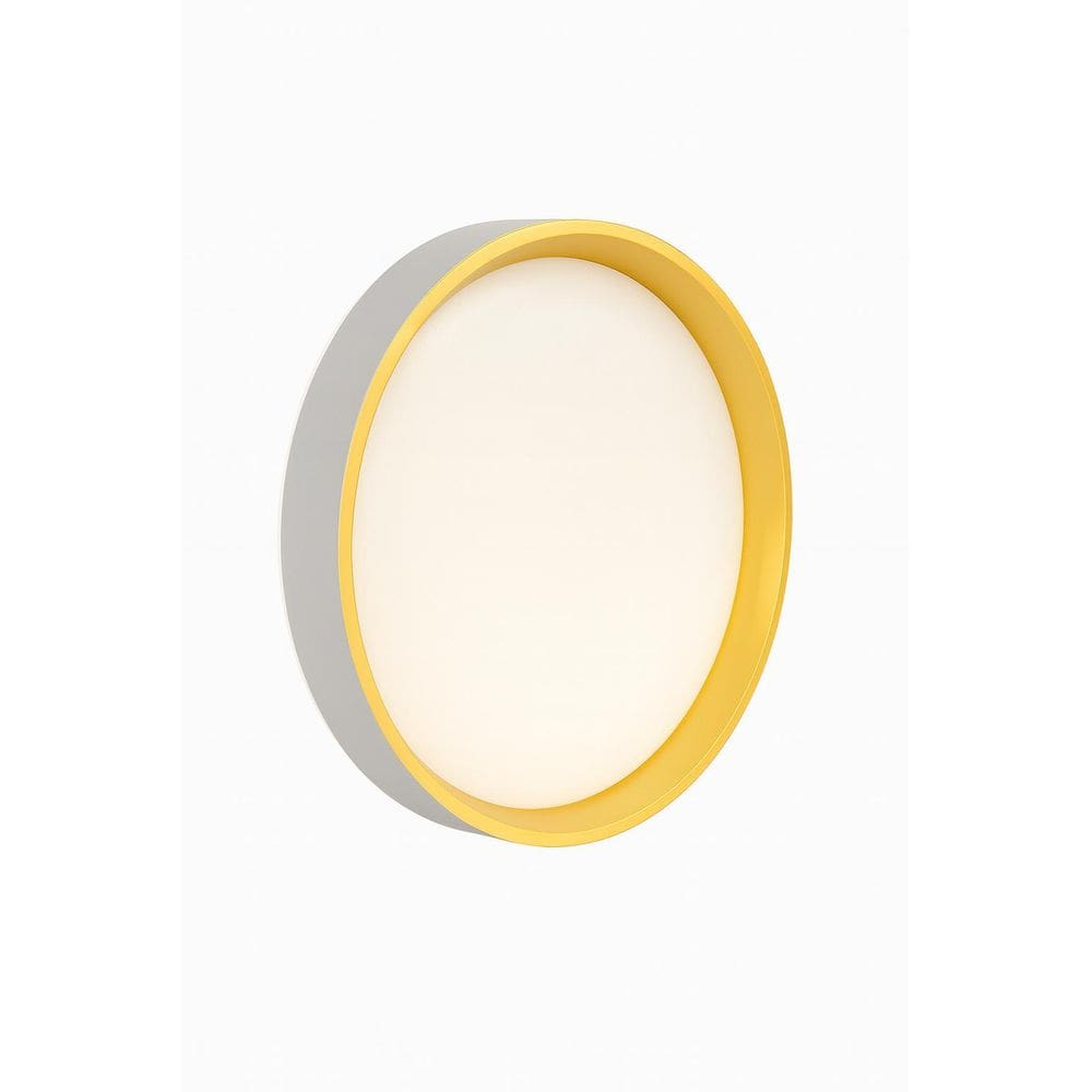 Luminária Redonda Paflon Design Moderno Bivolt Cinza 30W