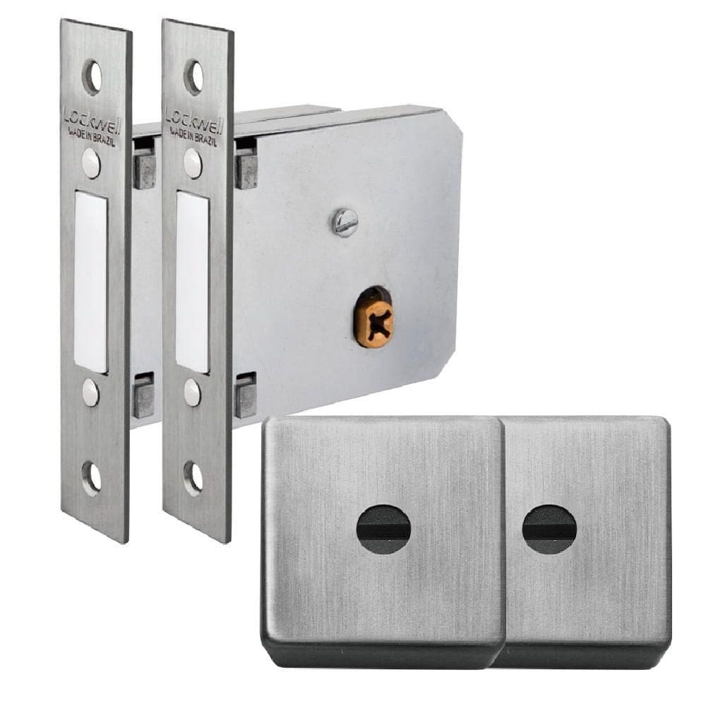 Super Trava 40mm Inox Escovado Dose Dupla - 9149-2 - Lockwell
