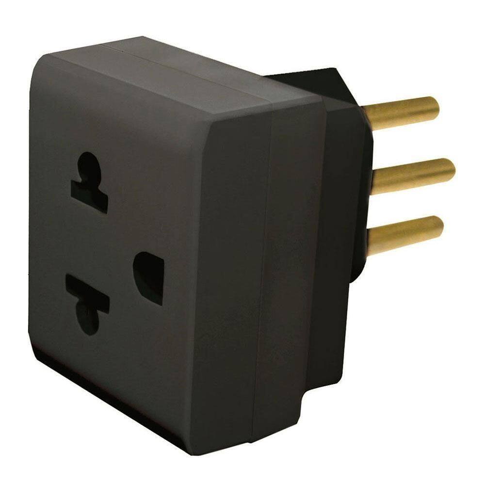 Plugue Adaptador Pb 2p+t 10a Preto - 690661 - Pial Plugue Adaptador Pb 2p+t Preto 10a Pial 690661