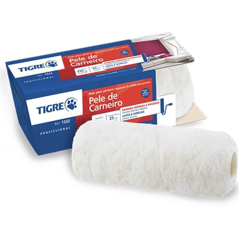 Rolo Para Pintura De Lã De Carneiro Sem Cabo 23cm 1322 - 61322230 - Pincéis Tigre