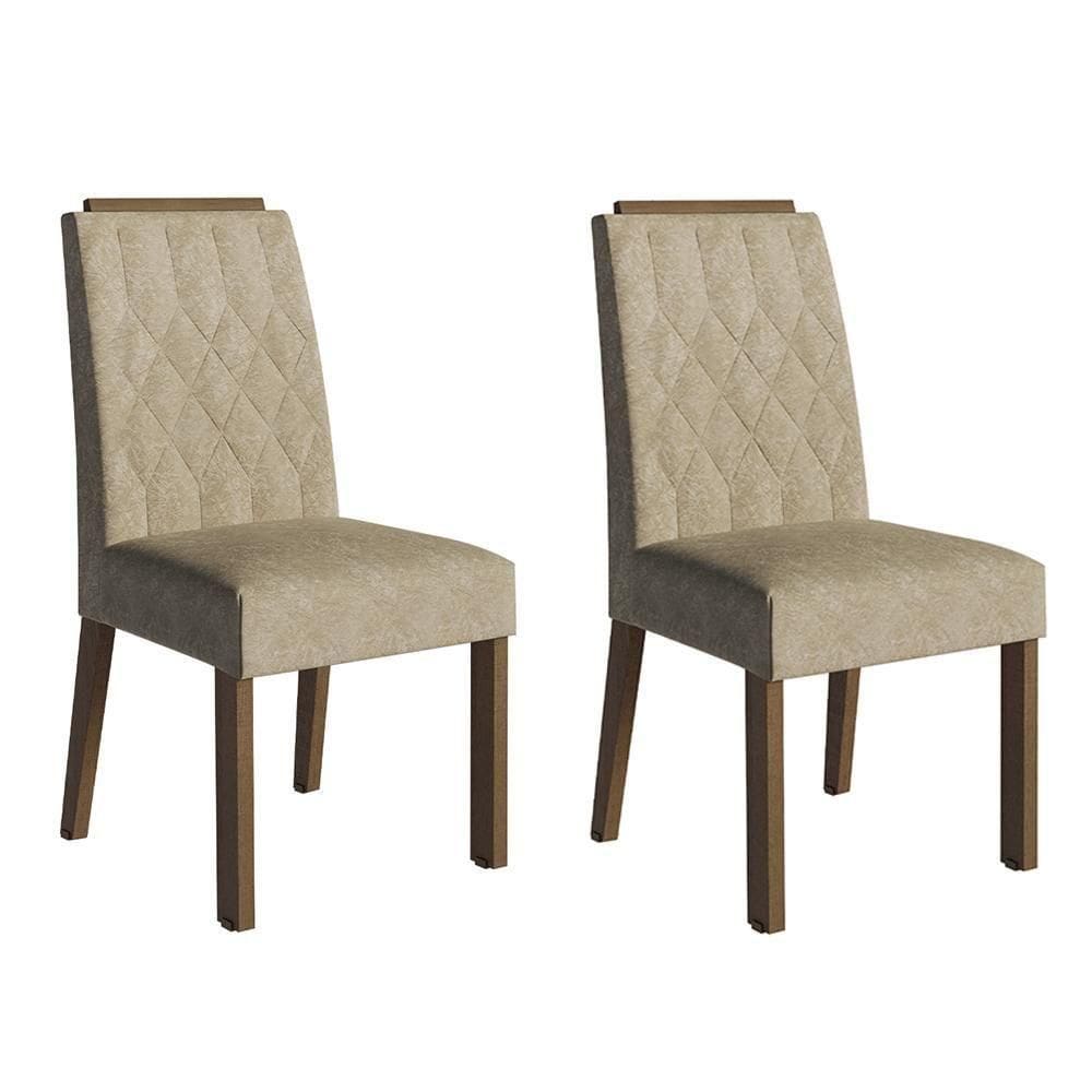 Kit 2 Cadeiras De Jantar 4256 Com Espaldar Rustic-imperial Madesa
