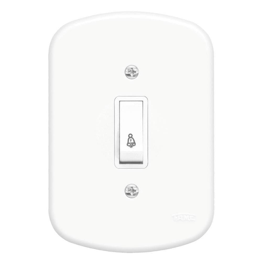 Pulsador Campainha 10a 250 Volts Blanc - 0601 - Fame Pulsador Campainha 1tecla Placa 4x2 Fame 601...