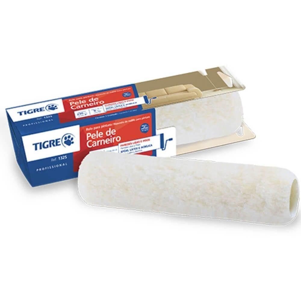 Rolo Para Pintura De Lã De Carneiro Sem Cabo 23cm - 61325230 - Pincéis Tigre