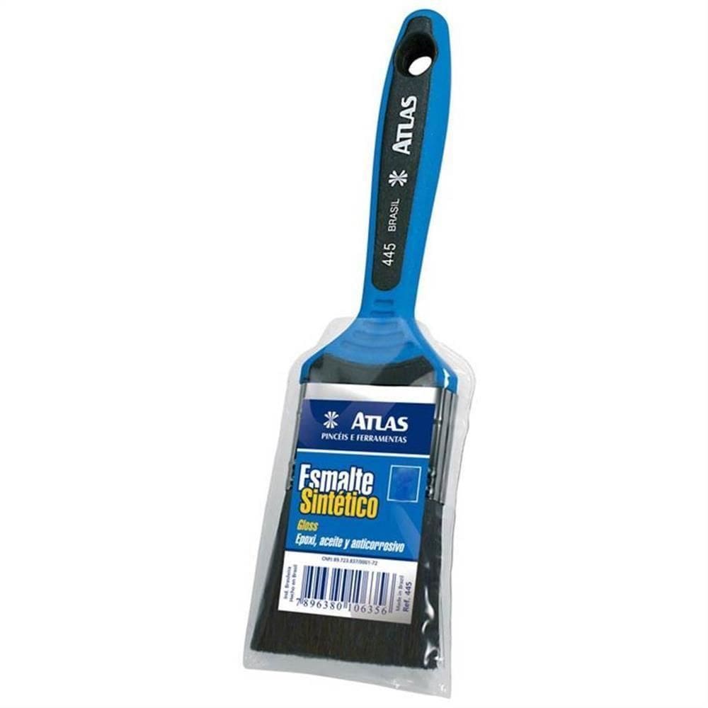 Trincha Dupla Esmalte Sintético 4”” - 445-9 - Pinceis Atlas Trincha Dupla Esmalte Sintetico 4” Atlas 445-9