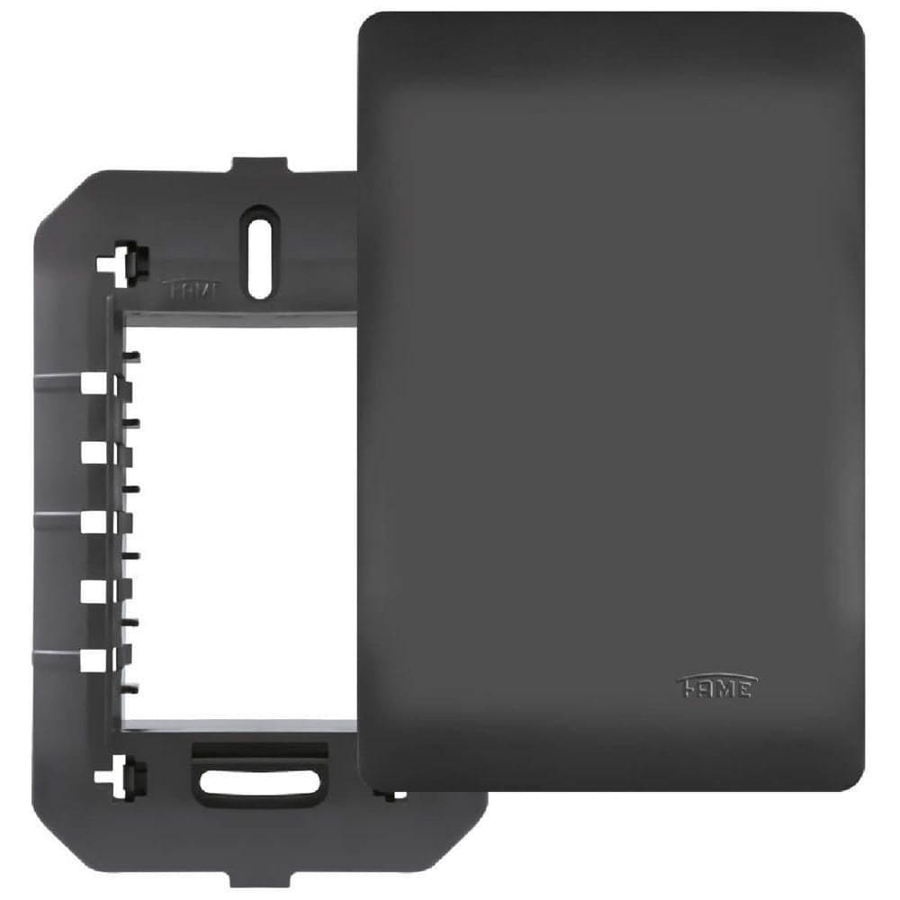 Placa 4x2 Com Suporte Cega Habitat Black - 4068 - Fame