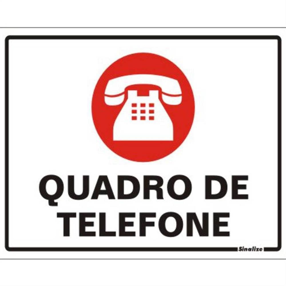 Placa de Poliestireno Auto-Adesiva 15x20cm Quadro de Telefone - 220 AM - SINALIZE