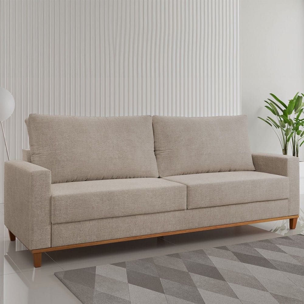 Sofá Living 4 Lugares Zack Linhão Castanho - Vian