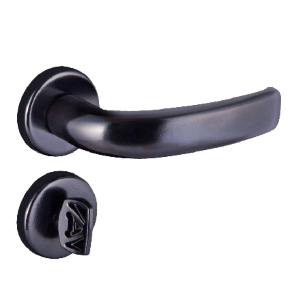 Fechadura Galaxy Para Banheiro Preto Fosco - 82529 - Aliança Fech.galaxy - Wc 4183 Preto Fosco - 82529 - Aliança
