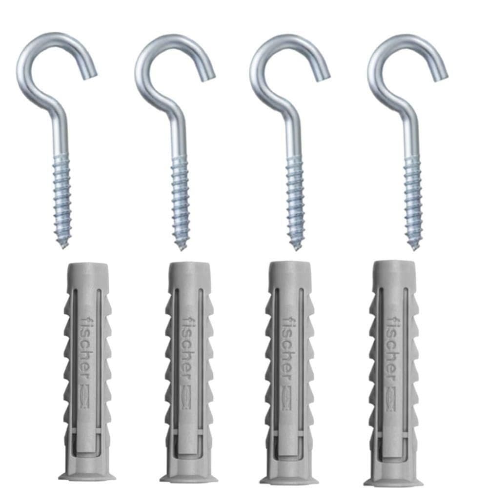 Cartela Com Buchas De Nylon Sx 8x40mm E Gancho Com 4 Peças - 600216 - Fischer