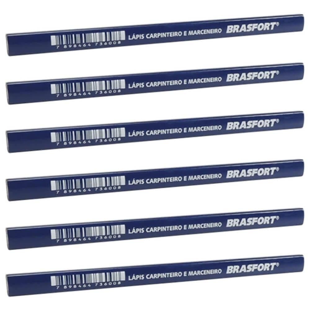 Kit Com 6 Lápis Para Carpinteiro - 8110 - Brasfort
