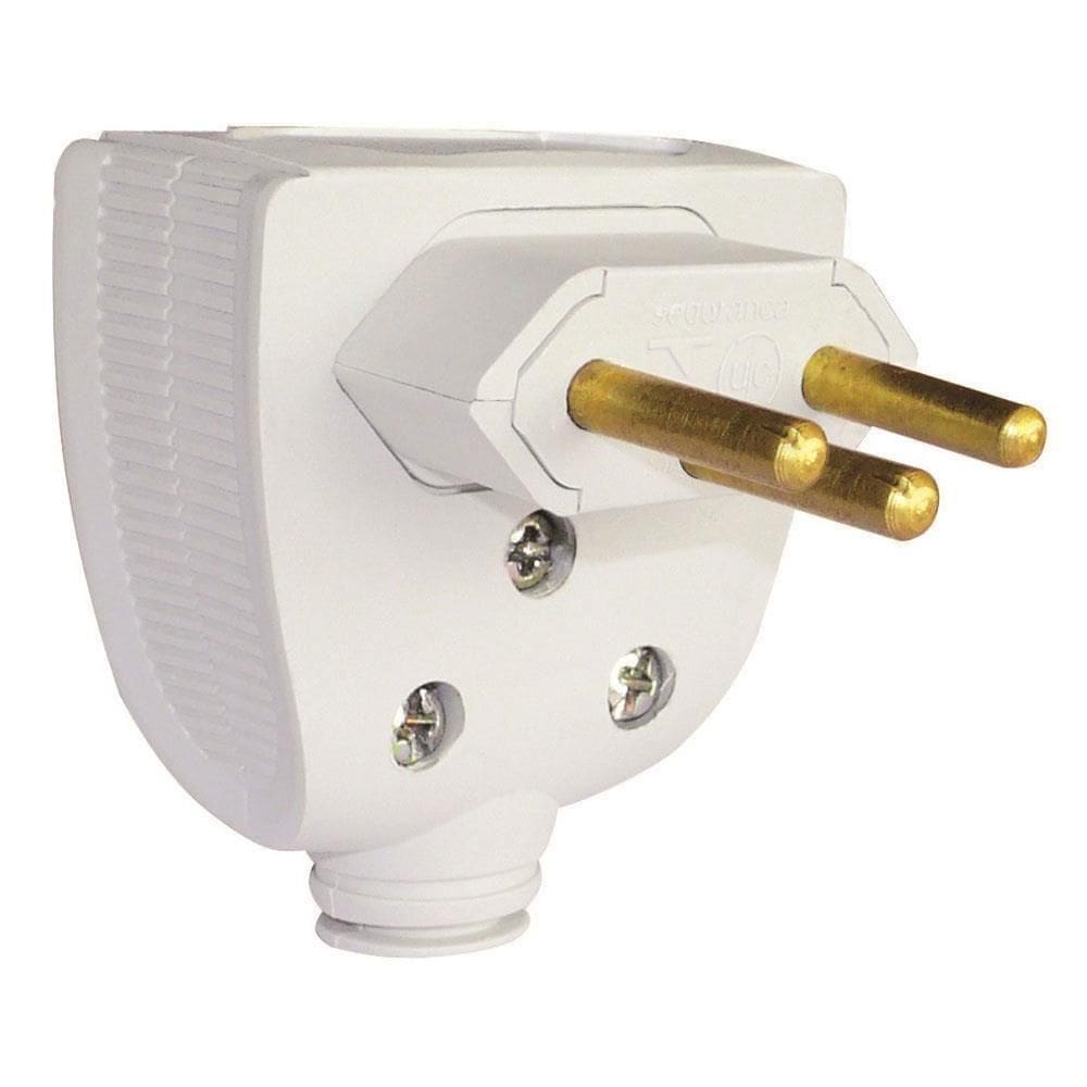 Plugue Profissional Reforçado 2p+t 10 Ampères Branco - 615832 - Pial Plugue Profis.reforcado 10a 2p+t Br Pial 615832