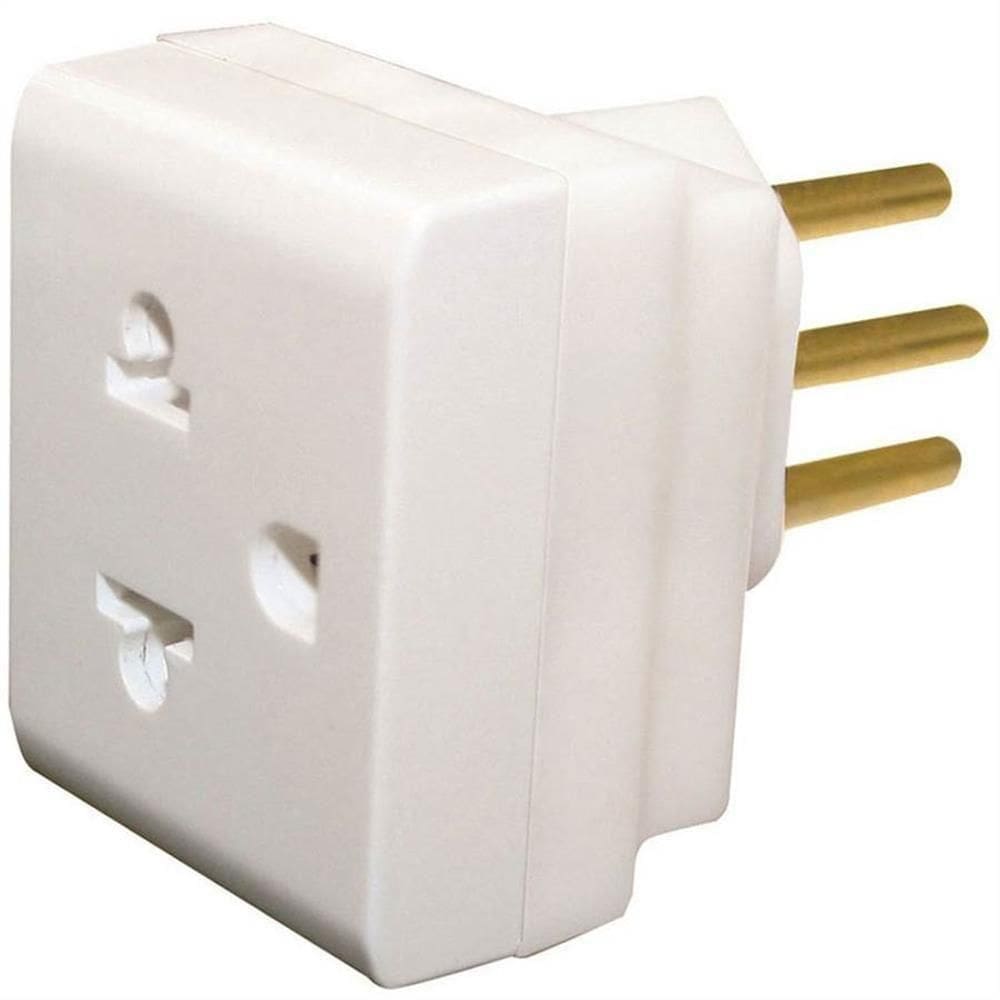 Plugue Adaptador Pb 2p+t 10 Ampères Branco - 690660 - Pial Plugue Adaptador Pb 2p+t Branco 10a Pial 690660