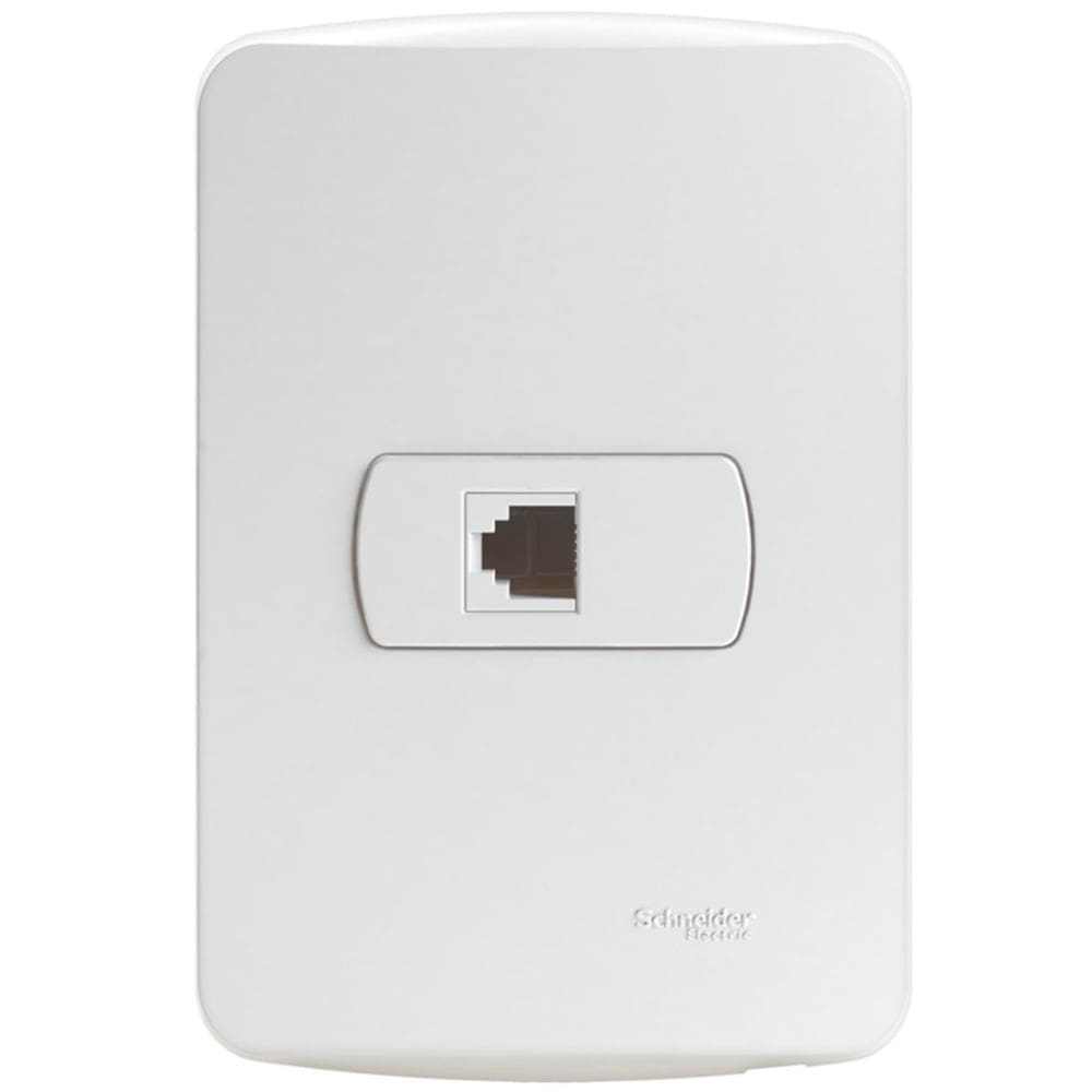 Conjunto Tomada RJ11 2 Fios Branco Miluz - S3B64900 - SCHNEIDER