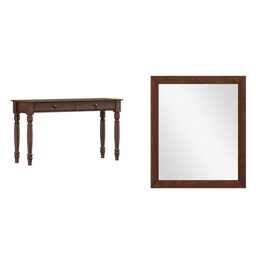 Conjunto Aparador + Espelho 100% Madeira Maciça - Linha Rubi Finestra Móveis Café