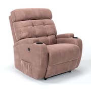 Poltrona Do Papai Reclinável Elétrica Com Massagem Em Tecido Suede