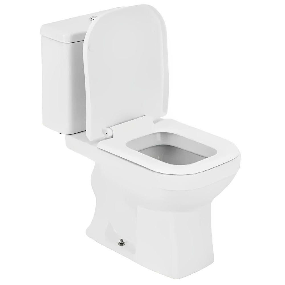 Kit Vaso Sanitário Com Caixa Acoplada Quadra 3-6 Litros Branco - Deca Kit Bacia C-caixa Quadra Branco Kp.211.17 Deca