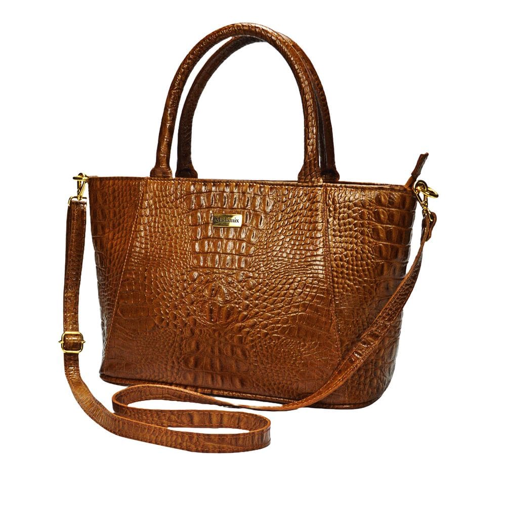 Bolsa Couro Feminina Transversal Tiracolo Média Marrom Chocolate